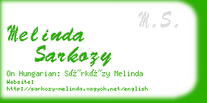 melinda sarkozy business card